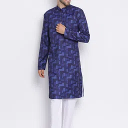 Hangup Men Printed Kurta with Pyjamas & Nehru Jacket image 2