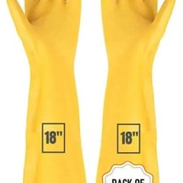 18'' Heavy Duty Rubber Long Garden Gloves for Home Cleaning Farming Work 1 Pair Gardening Shoulder Glove-27