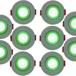 LED Ceiling COB Spot Light - 3 Watt - Round - Green (Pack Of 10) | 3w cob Light || led Lights for Decoration | Recessed Ceiling Lamp-6
