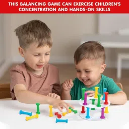 kidology Stacking Game Tumbling Tower, Building Blocks with Dice Learning Toy image 5