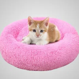 The round donut pet bed is perfect for indoor Dog's, puppies Cats S Pet Bed-21