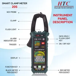 hty HTC-20S 600A AC Smart Clamp Meter (T-RMS) with Frequency, AC/DC Voltage Digital Multimeter image 3