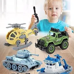 Military Army Foldable Vehicles Car Toy 4 Pack with Screwdriver-picture-10
