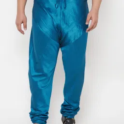 Vastramay Plus Men's Turquoise Silk Blend Pyjama Men Pyjama-image-91