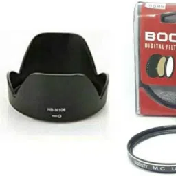 BOOSTY 2Psc MCUV Filter + Lens hood for Nikon d3400/d5300/d5600 af-p 18-55mm & 70-300mm Lens HoodLens Hood-image-77
