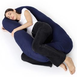 Polyester Fibre Solid Pregnancy Pillow Pack of 1-image-28