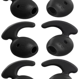 QWEEZER 10 Pcs (5 Pair) Earbuds Anti-Slip Silicone Replacement Ear Tips In The Ear Headphone CushionÂ Â (Pack of 10, Black) Silicone replacement In The Ear Headphone Cushion-image-22