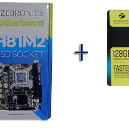 ZEBRONICS ZEB-H81 LGA 1150 Socket + 128GB SATA 2.5" SSD Combo Set LGA 1150Socket ATX Intel H81 Express Chipset DDR3 Motherboard for Desktop-43