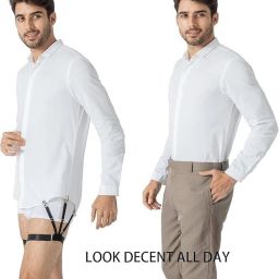 JS Enterprises ™ Shirt Stays For Men, Shirt Holder For Men, Adjustable Elastic Shirt 1 Pair Garter-47