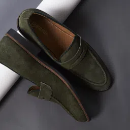 Suede Leather Penny Loafers For Men-image-71