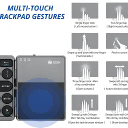 Zoook TravelPad, Wireless with Trackpad Foldable x 3 / Rechargeable, with Dock Bluetooth Standard Multi-device Keyboard image 4