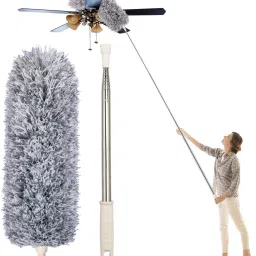 Cleaning Duster with 100 inches Expandable Pole Handle Washable Duster Wet and Dry Duster-image-25