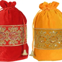 Women Red, Yellow Potli-image-61