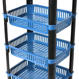 4 Step Kitchen Storage Plastic Rack,Vegetable Stand,Storage Racks for Office Plastic Kitchen Trolley-21