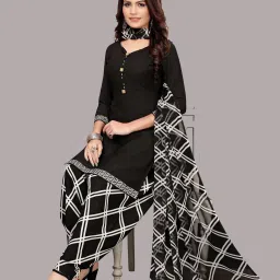 Unstitched Crepe Salwar Suit Material Printed-image-22
