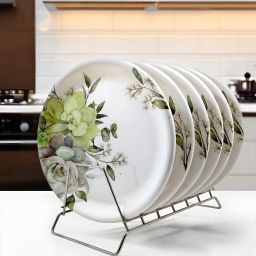 Melamine Floral Dinner Plates Perfect for Snacks, Meals and Entertaining! Dinner Plate-image-36