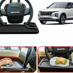 ST10-Multifunctional Car Laptop Food Steering Wheel Tray Drink Holder Desk Cup Holder Tray Table-image-11
