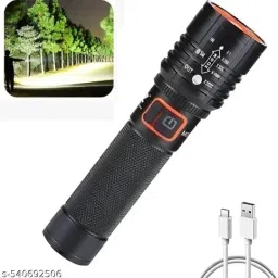 Bright Beam Zoom Focus & Cobb Emergency With SOS Red Light Blinker Metal AL603 Torch-picture-35