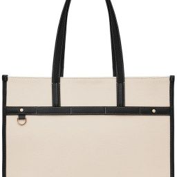 Women White, Black Tote-image-82