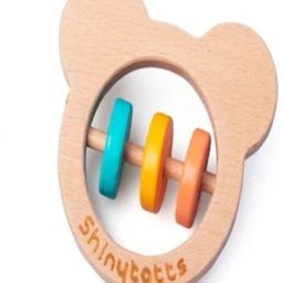 Wooden Bear Rattle Toy for Sensory Stimulation and Fine Motor Skills Development Rattle-image-85