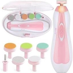 New Baby Nail File Electric,Baby Nail Trimmer Heads Safe (Pink10)-picture-10