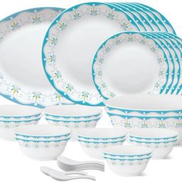 Pack of 33 Opalware Royal Jade Dinner Set-image-15