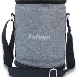 Grey P.U Double Decker Insulated Tiffin Bag Waterproof Lunch Bag-image-83