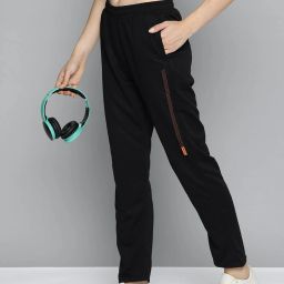 Women Solid Black Track Pants-image-32