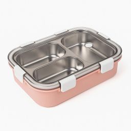 Bento Style Stainless Steel Lunch Box for Kids & Adults – Compact & Durable 3 Containers Lunch Box-image-89