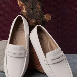 mast & harbour Men's Lightweight White Slip-On Loafers Loafers For Men-picture-35