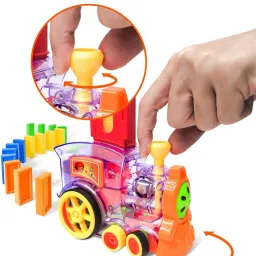 pulsbery Domino Funny Train Choochoo Filling Dominoes in The Rails (Multicolor) image 4