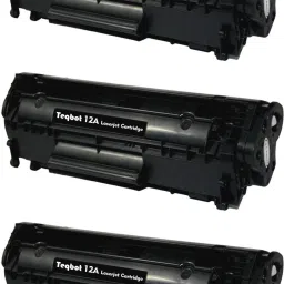Teqbot 12A For HP LaserJet 1010, 1012, 1015, 1018, 1020, 1022, 3030 (PACK OF 3) Black Ink Toner-image-76