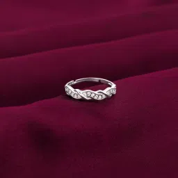925 Silver Zircon Winding Wave Ring|Lifetime Plating|6 Month Warranty Sterling Silver Cubic Zirconia Rhodium Plated Ring-image-48