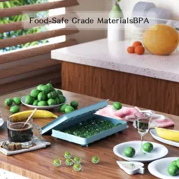 vyakom exports Plastic Mini Round Ice Cube Tray with 38 Cavity, Easy Release Stackable Multicolor Plastic Ice Ball Tray image 2