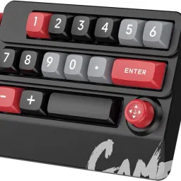 KT Mart Wired USB-C Connection Numeric Keypad Red Axis Programmable Hot Swap Compatible Joystick Compatible with Windows PC, Numeric Keypad Mechanical Buttons Gaming Keyboard Skin-26