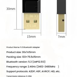 Bkc Bluetooth 5.3 USB Adapter Dongle for PC/Laptop – Wireless Receiver with USB USB Adapter-11