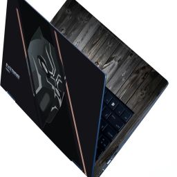 INDIA SHOPERS Full Body Laptop Skin For 14 to 15.6 inch Laptop - Black Panther Face Lines Self Adhesive Stretched Vinyl Laptop Decal 15.6-image-2