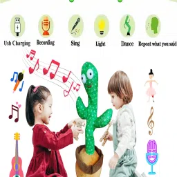 binox Dancing Cactus & Talking Toy ,120+ songs, Repeating, Mimicking, Recording, Led image 4