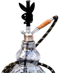 Hookah Pot Set, Flavour Play Boy Glass Pot for Home Decor, Hukka Black 49 cm 19 inch Glass Hookah-picture-26