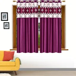 152 cm (5 ft) Polyester Semi Transparent Window Curtain (Pack Of 2)-10