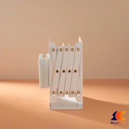 stancray Pastel print file, book, and pen stand with expandable sections for books Metal Semi-Open Book Shelf image 5