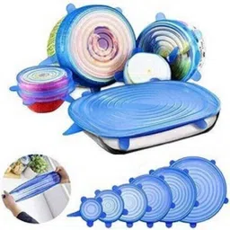Microwave Safe Silicone Stretch Lids Flexible Covers for Utensils, Bowls K10 2.6 inch, 3.8 inch, 4.5 inch, 5.7 inch, 6.5 inch, 8.3 inch Lid Set, Pack of 6-image-20