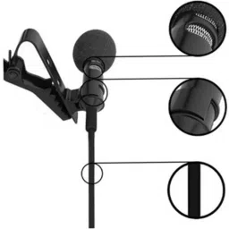 New 3.5mm Professional Clip Microphone for YouTube & Vlogging | Caller Mike for Voice Recording | Noice Cancellation | Mic Mobile, PC, Laptop, Android Smartphones with 1.5 Meter Wire (Black) Brand: Aucklien sr17 Microphone-24