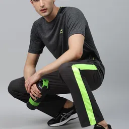 Alcis Men Charcoal Grey Solid Track Pants image 4