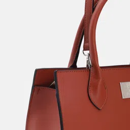 Allen Solly Abstract Textured Structured Handheld Bag image 4
