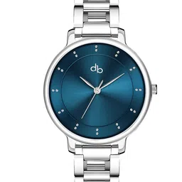 DressBerry Women Blue Embellished Dial  Stainless Steel Straps Analogue Watch-DB-007-Blue-46