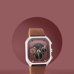 Fastrack Men Brown Brass Embellished Dial & Brown Leather Straps Analogue Watch 3270SL01-19