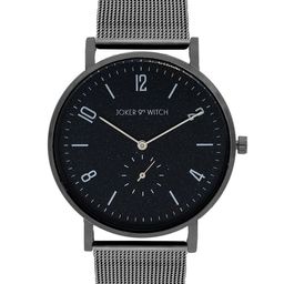 JOKER & WITCH Men Patterned Dial & Stainless Steel Textured Straps Analogue Watch AMWW348_M-49