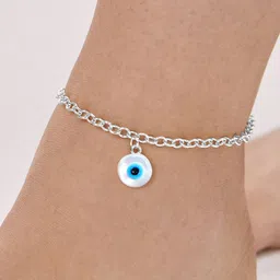 MINUTIAE Silver-Plated Crystals Anklet-28