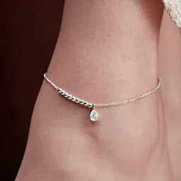 MINUTIAE Silver-Plated Artificial Stones Anklet-53